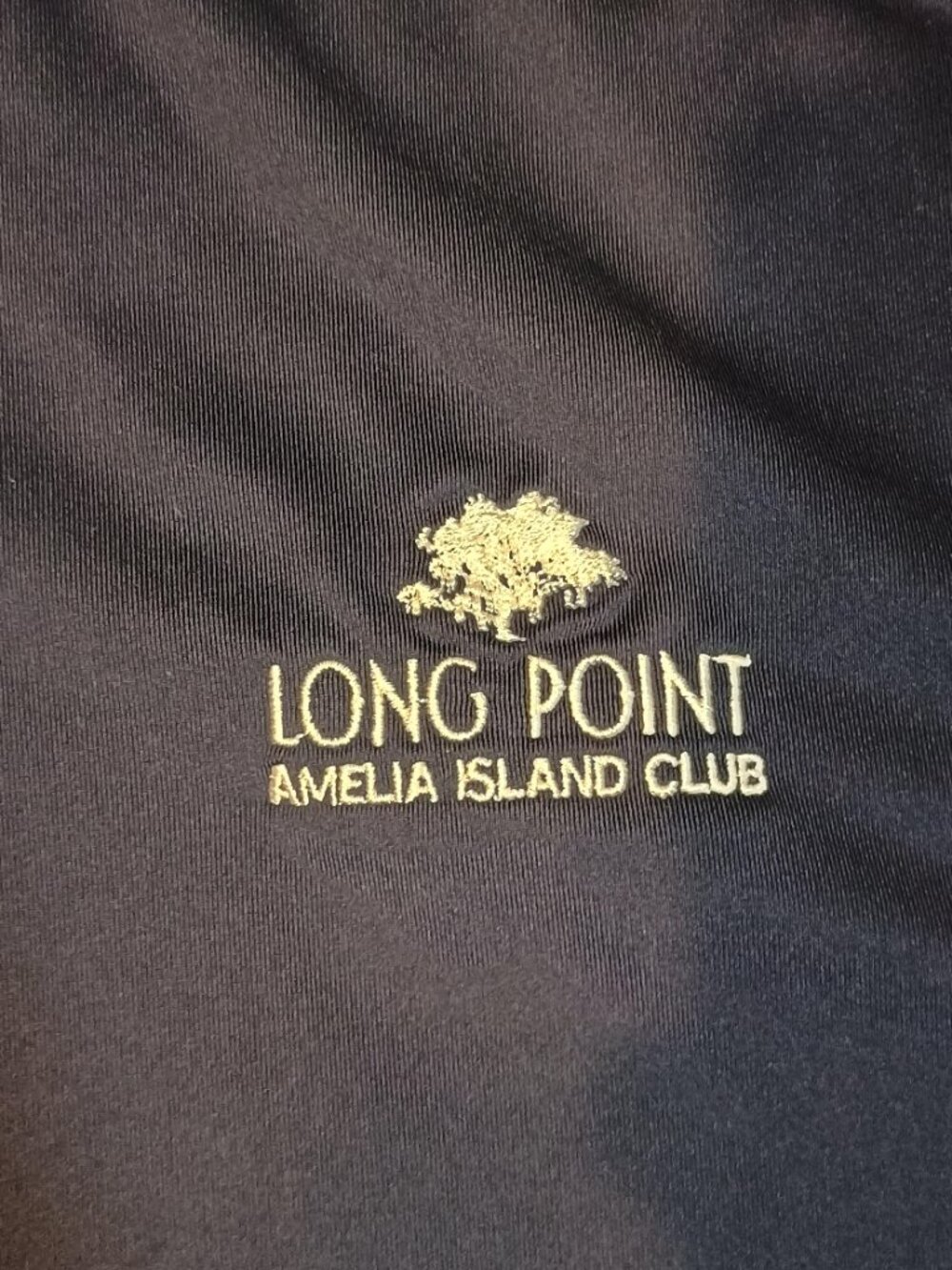 Under Armour/Polo Shirt/Mens L Navy Golf Amelia Island Club Athleisure Performan - Picture 3 of 8